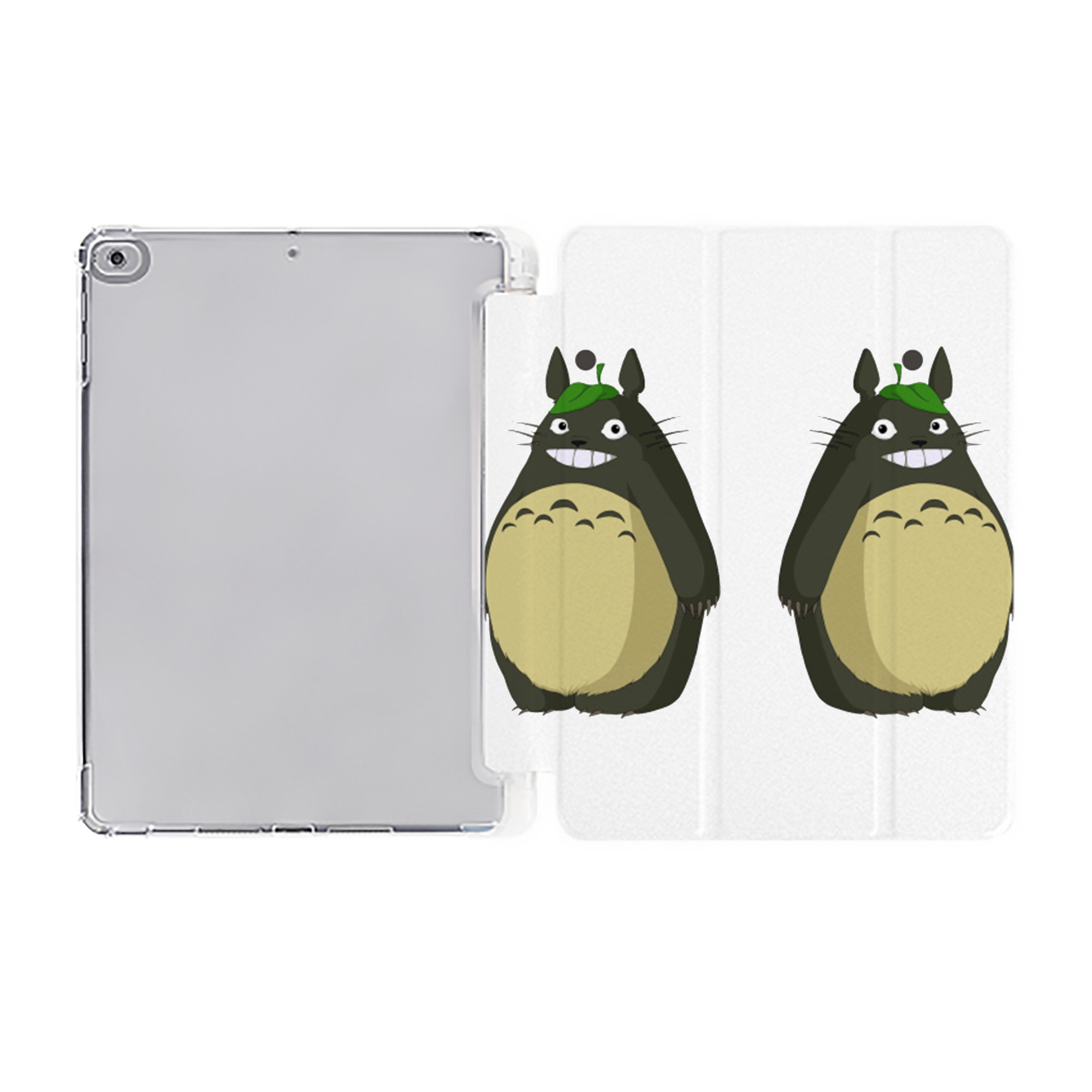 （画像用） となりのトトロ 草壁メイ 草壁サツキ My Neighbor Totoro Satsuki Kusakabe Mei Kusakabe IPad ケース ペン収納付き 三つ折りスタンド PUレザー×シリコン 対応機種9.5/10.5/10.9インチ